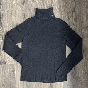 Ralph Lauren Women’s Small Charcoal Ribbed Turtleneck Sweater